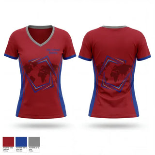 Womens Short Sleeve Vneck Shirt, Old School Boxing, Spirit Store, Teamtime, Team time, sublimation, custom sports apparel, team uniforms, spirit wear, spiritwear, sports uniforms, custom shirts, team store, custom team store, fundraiser sports, apparel fundraiser