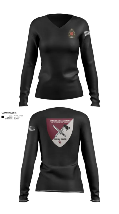 FY 25-26 OU RC Women's Long Sleeve V-neck Shirt - 110