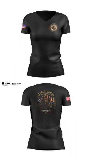 Womens Short Sleeve Vneck Shirt, NYPD ESU K9, Police, Teamtime, Team time, sublimation, custom sports apparel, team uniforms, spirit wear, spiritwear, sports uniforms, custom shirts, team store, custom team store, fundraiser sports, apparel fundraiser