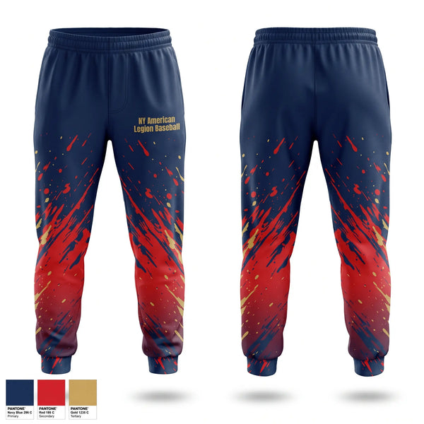 Sweatpants, NY American Legion Baseball, Baseball, Teamtime, Team time, sublimation, custom sports apparel, team uniforms, spirit wear, spiritwear, sports uniforms, custom shirts, team store, custom team store, fundraiser sports, apparel fundraiser