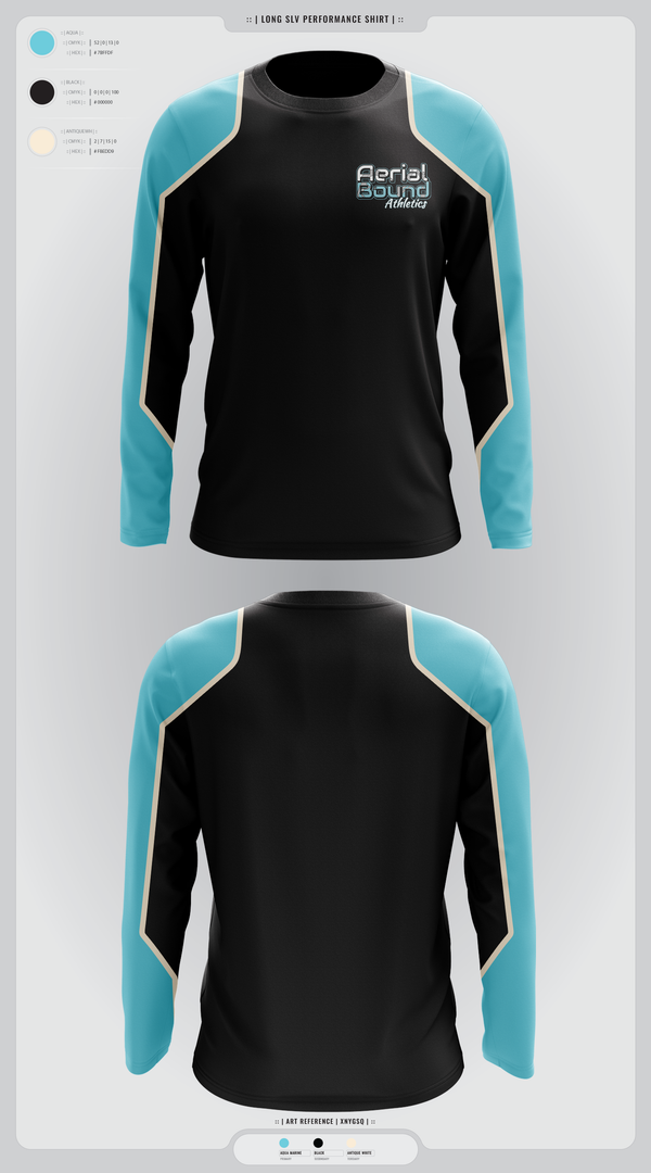 Long Sleeve Performance Shirt, Aerial Bound Athletics, Spirit Store, Teamtime, Team time, sublimation, custom sports apparel, team uniforms, spirit wear, spiritwear, sports uniforms, custom shirts, team store, custom team store, fundraiser sports, apparel fundraiser