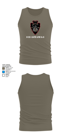 Tank Top, B CO 1-114TH AVN S&S, Army, Teamtime, Team time, sublimation, custom sports apparel, team uniforms, spirit wear, spiritwear, sports uniforms, custom shirts, team store, custom team store, fundraiser sports, apparel fundraiser