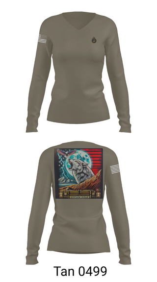 Womens Long Sleeve Vneck Shirt, 1st Combat Readiness Regiment, , Teamtime, Team time, sublimation, custom sports apparel, team uniforms, spirit wear, spiritwear, sports uniforms, custom shirts, team store, custom team store, fundraiser sports, apparel fundraiser