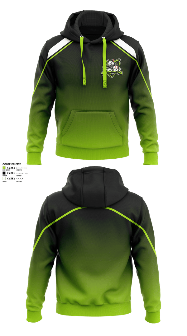 Hoodie, Possums, Baseball, Teamtime, Team time, sublimation, custom sports apparel, team uniforms, spirit wear, spiritwear, sports uniforms, custom shirts, team store, custom team store, fundraiser sports, apparel fundraiser