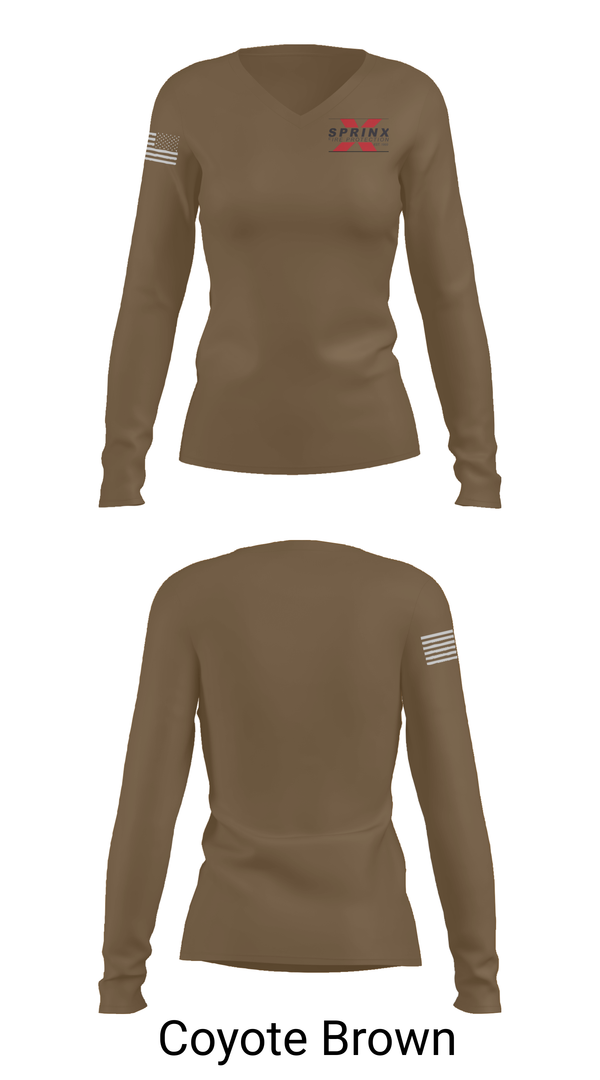 Womens Long Sleeve Vneck Shirt, SPRINX FIRE PROTECTION, , Teamtime, Team time, sublimation, custom sports apparel, team uniforms, spirit wear, spiritwear, sports uniforms, custom shirts, team store, custom team store, fundraiser sports, apparel fundraiser