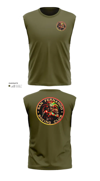 Sleeveless Performance Shirt, San Fernando Boxing Club, Spirit Store, Teamtime, Team time, sublimation, custom sports apparel, team uniforms, spirit wear, spiritwear, sports uniforms, custom shirts, team store, custom team store, fundraiser sports, apparel fundraiser
