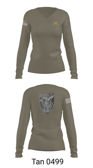 Womens Long Sleeve Vneck Shirt, HHB 113th FA / FIST, , Teamtime, Team time, sublimation, custom sports apparel, team uniforms, spirit wear, spiritwear, sports uniforms, custom shirts, team store, custom team store, fundraiser sports, apparel fundraiser