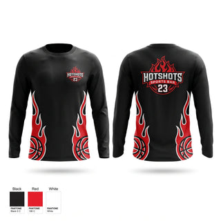 Long Sleeve Performance Shirt, Hotshots’s, Men's Basketball, Teamtime, Team time, sublimation, custom sports apparel, team uniforms, spirit wear, spiritwear, sports uniforms, custom shirts, team store, custom team store, fundraiser sports, apparel fundraiser