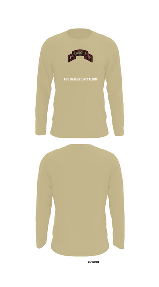 Long Sleeve Performance Shirt, 1/75 Ranger Battalion, Army, Teamtime, Team time, sublimation, custom sports apparel, team uniforms, spirit wear, spiritwear, sports uniforms, custom shirts, team store, custom team store, fundraiser sports, apparel fundraiser