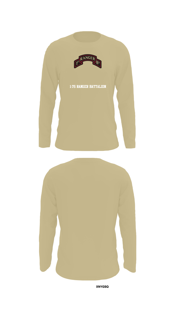 Long Sleeve Performance Shirt, 1/75 Ranger Battalion, Army, Teamtime, Team time, sublimation, custom sports apparel, team uniforms, spirit wear, spiritwear, sports uniforms, custom shirts, team store, custom team store, fundraiser sports, apparel fundraiser