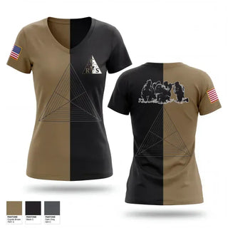 Womens Short Sleeve Vneck Shirt, 5th Combat Readiness School, Air Force, Teamtime, Team time, sublimation, custom sports apparel, team uniforms, spirit wear, spiritwear, sports uniforms, custom shirts, team store, custom team store, fundraiser sports, apparel fundraiser