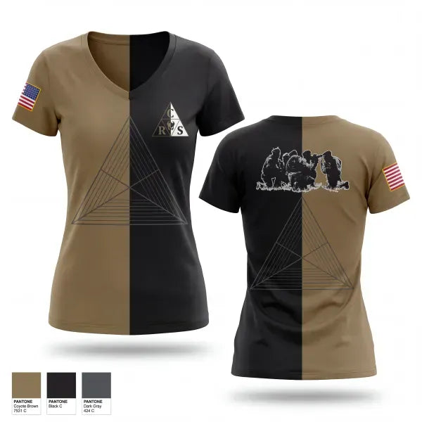 Womens Short Sleeve Vneck Shirt, 5th Combat Readiness School, Air Force, Teamtime, Team time, sublimation, custom sports apparel, team uniforms, spirit wear, spiritwear, sports uniforms, custom shirts, team store, custom team store, fundraiser sports, apparel fundraiser