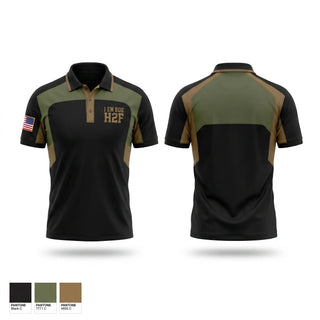 Short Sleeve Performance Polo, 1 EN BDE H2F, Army, Teamtime, Team time, sublimation, custom sports apparel, team uniforms, spirit wear, spiritwear, sports uniforms, custom shirts, team store, custom team store, fundraiser sports, apparel fundraiser