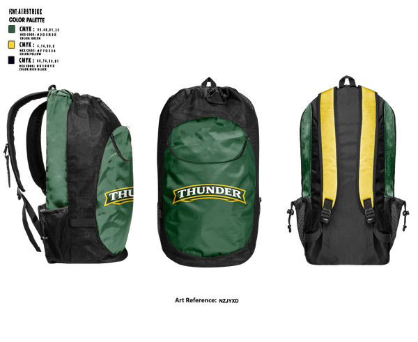 Gear Bag, Thunder, Baseball, Teamtime, Team time, sublimation, custom sports apparel, team uniforms, spirit wear, spiritwear, sports uniforms, custom shirts, team store, custom team store, fundraiser sports, apparel fundraiser