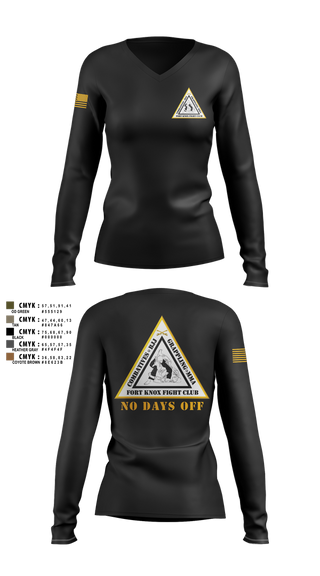Womens Long Sleeve Vneck Shirt, 100th Training Division, Army, Teamtime, Team time, sublimation, custom sports apparel, team uniforms, spirit wear, spiritwear, sports uniforms, custom shirts, team store, custom team store, fundraiser sports, apparel fundraiser