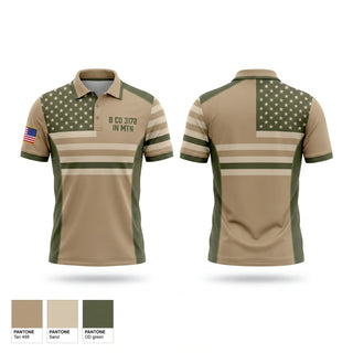 Short Sleeve Performance Polo, B CO 3-172 IN (MTN), National Guard, Teamtime, Team time, sublimation, custom sports apparel, team uniforms, spirit wear, spiritwear, sports uniforms, custom shirts, team store, custom team store, fundraiser sports, apparel fundraiser