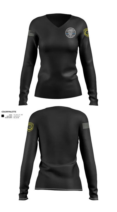 Robstown Police Department Narcotics Division Women's Long Sleeve V-neck Shirt - 21