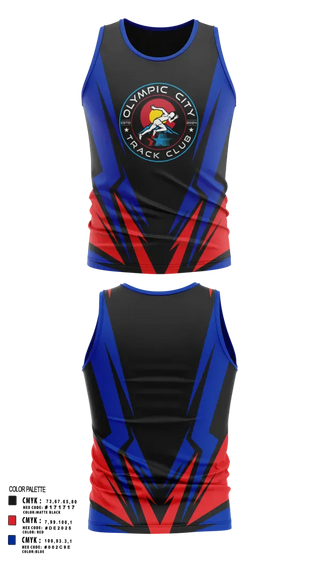 Tank Top, Olympic City Track Club, Track & Field, Teamtime, Team time, sublimation, custom sports apparel, team uniforms, spirit wear, spiritwear, sports uniforms, custom shirts, team store, custom team store, fundraiser sports, apparel fundraiser