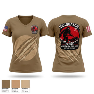 Womens Short Sleeve Vneck Shirt, 222nd MP Detachment, Army, Teamtime, Team time, sublimation, custom sports apparel, team uniforms, spirit wear, spiritwear, sports uniforms, custom shirts, team store, custom team store, fundraiser sports, apparel fundraiser