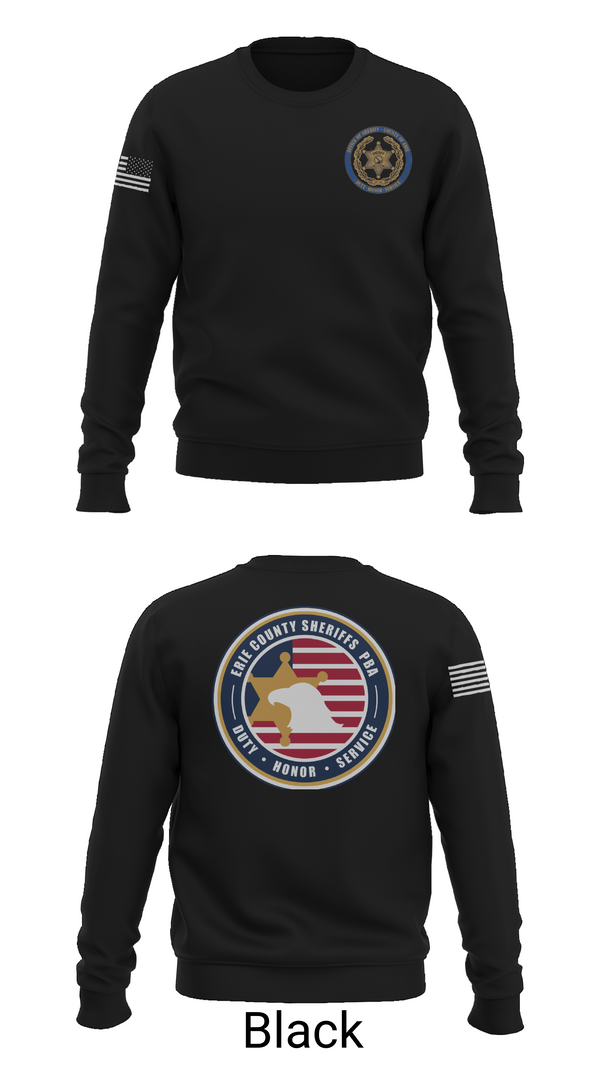 Crew Neck Sweatshirt, Erie County Sheriff's Office PBA, Police, Teamtime, Team time, sublimation, custom sports apparel, team uniforms, spirit wear, spiritwear, sports uniforms, custom shirts, team store, custom team store, fundraiser sports, apparel fundraiser