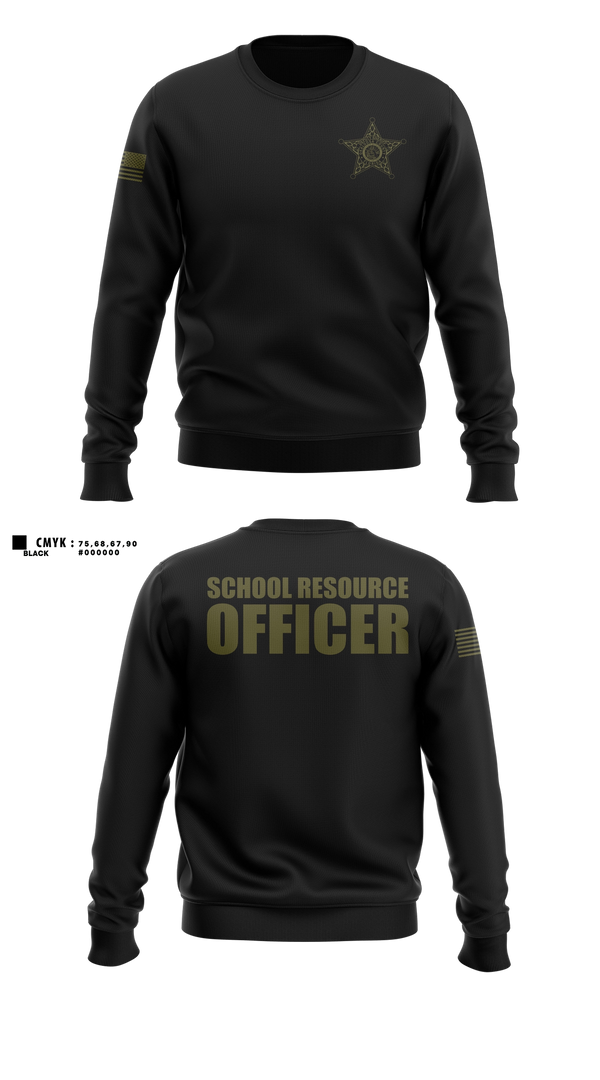 Crew Neck Sweatshirt, Okaloosa County Sheriff’s Office SRO, Police, Teamtime, Team time, sublimation, custom sports apparel, team uniforms, spirit wear, spiritwear, sports uniforms, custom shirts, team store, custom team store, fundraiser sports, apparel fundraiser