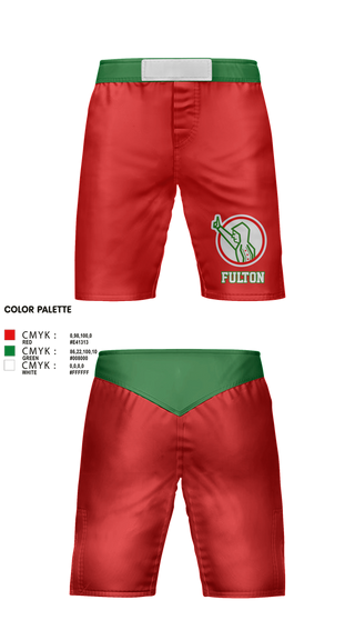 Fight Shorts, Fulton, Wrestling, Teamtime, Team time, sublimation, custom sports apparel, team uniforms, spirit wear, spiritwear, sports uniforms, custom shirts, team store, custom team store, fundraiser sports, apparel fundraiser