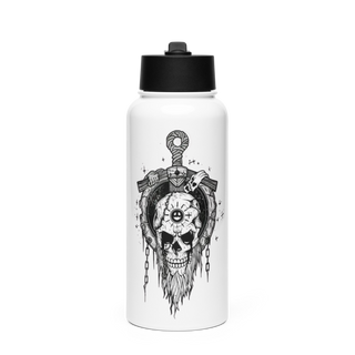 Vikings 78762125 Stainless Steel Water Bottle with a Straw Lid