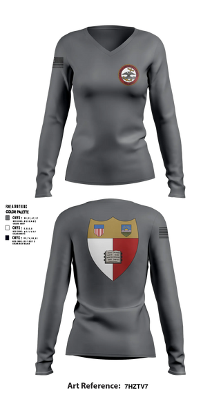 Womens Long Sleeve Vneck Shirt, Cornell NROTC, Navy, Teamtime, Team time, sublimation, custom sports apparel, team uniforms, spirit wear, spiritwear, sports uniforms, custom shirts, team store, custom team store, fundraiser sports, apparel fundraiser