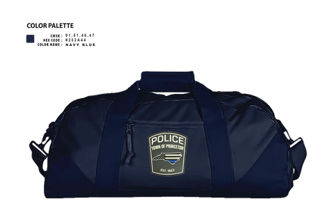 Duffle Bag, Princeton Police Department, Police, Teamtime, Team time, sublimation, custom sports apparel, team uniforms, spirit wear, spiritwear, sports uniforms, custom shirts, team store, custom team store, fundraiser sports, apparel fundraiser