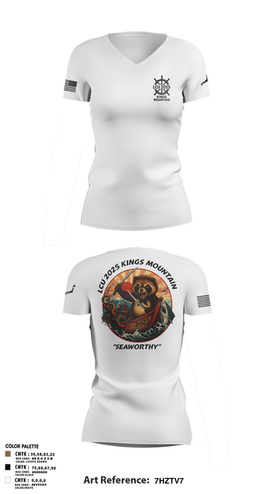 LCU 2025 kings mountain Women's Short Sleeve V-neck Shirt - 8