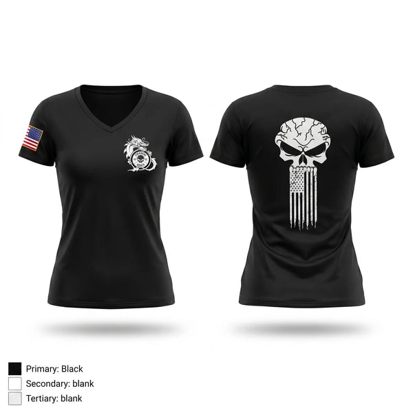 Womens Short Sleeve Vneck Shirt, Dragons Back, Police, Teamtime, Team time, sublimation, custom sports apparel, team uniforms, spirit wear, spiritwear, sports uniforms, custom shirts, team store, custom team store, fundraiser sports, apparel fundraiser