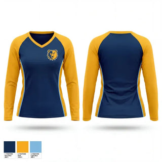Womens Long Sleeve Vneck Shirt, Youngstown East Track & Field, Track & Field, Teamtime, Team time, sublimation, custom sports apparel, team uniforms, spirit wear, spiritwear, sports uniforms, custom shirts, team store, custom team store, fundraiser sports, apparel fundraiser