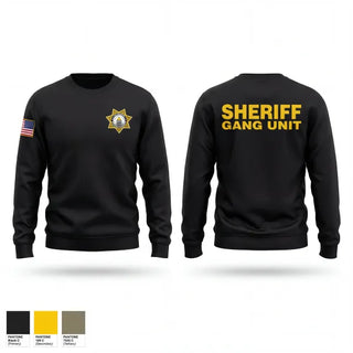 Crew Neck Sweatshirt, SHERIFF GANG UNIT, Police, Teamtime, Team time, sublimation, custom sports apparel, team uniforms, spirit wear, spiritwear, sports uniforms, custom shirts, team store, custom team store, fundraiser sports, apparel fundraiser