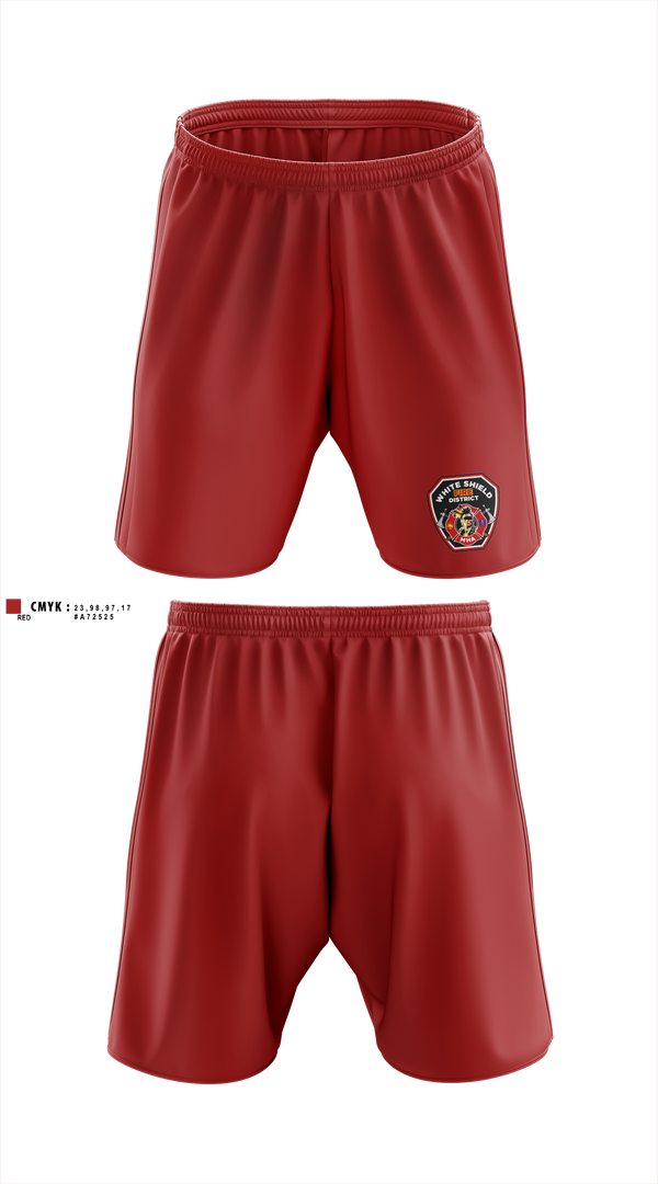Athletic Shorts With Pockets, White Shield Fire Department, Fire Department, Teamtime, Team time, sublimation, custom sports apparel, team uniforms, spirit wear, spiritwear, sports uniforms, custom shirts, team store, custom team store, fundraiser sports, apparel fundraiser