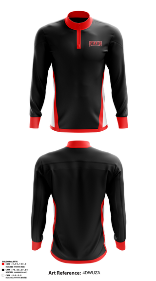 Quarter Zip Jacket, Hatch Valley Bears, Men's Basketball, Teamtime, Team time, sublimation, custom sports apparel, team uniforms, spirit wear, spiritwear, sports uniforms, custom shirts, team store, custom team store, fundraiser sports, apparel fundraiser