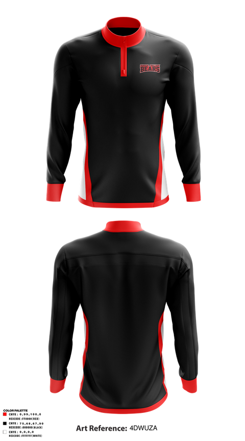 Quarter Zip Jacket, Hatch Valley Bears, Men's Basketball, Teamtime, Team time, sublimation, custom sports apparel, team uniforms, spirit wear, spiritwear, sports uniforms, custom shirts, team store, custom team store, fundraiser sports, apparel fundraiser