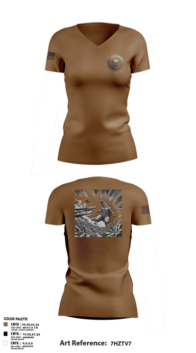 Vfa-147 11634489 Women's Short Sleeve V-neck Shirt - 1