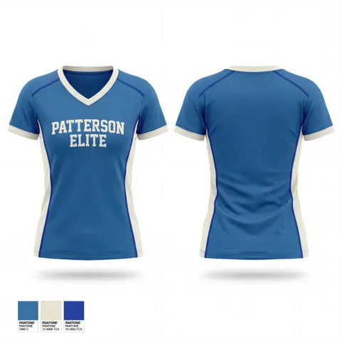 Womens Short Sleeve Vneck Shirt, PATTERSON ELITE, Men's Basketball, Teamtime, Team time, sublimation, custom sports apparel, team uniforms, spirit wear, spiritwear, sports uniforms, custom shirts, team store, custom team store, fundraiser sports, apparel fundraiser