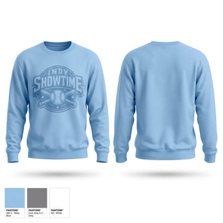 Crew Neck Sweatshirt, Indy Showtime, Baseball, Teamtime, Team time, sublimation, custom sports apparel, team uniforms, spirit wear, spiritwear, sports uniforms, custom shirts, team store, custom team store, fundraiser sports, apparel fundraiser