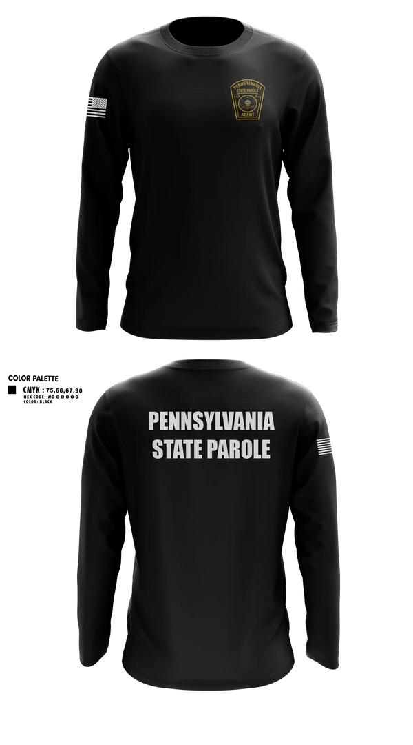 Long Sleeve Performance Shirt, Pennsylvania State Parole, Police, Teamtime, Team time, sublimation, custom sports apparel, team uniforms, spirit wear, spiritwear, sports uniforms, custom shirts, team store, custom team store, fundraiser sports, apparel fundraiser