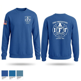 Crew Neck Sweatshirt, Erie Fire Department, Fire Department, Teamtime, Team time, sublimation, custom sports apparel, team uniforms, spirit wear, spiritwear, sports uniforms, custom shirts, team store, custom team store, fundraiser sports, apparel fundraiser