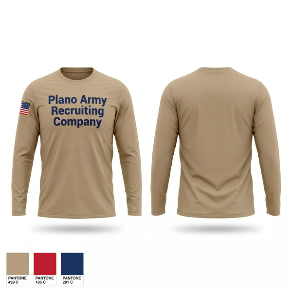 Long Sleeve Performance Shirt, Plano Army Recruiting Company, Army, Teamtime, Team time, sublimation, custom sports apparel, team uniforms, spirit wear, spiritwear, sports uniforms, custom shirts, team store, custom team store, fundraiser sports, apparel fundraiser