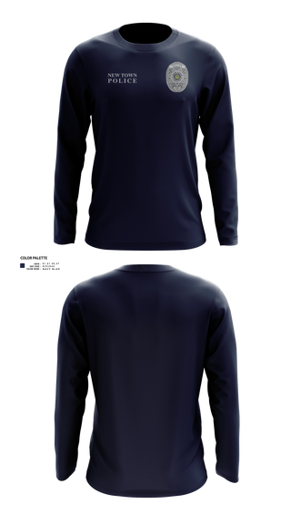 Long Sleeve Performance Shirt, New Town Police Department, Police, Teamtime, Team time, sublimation, custom sports apparel, team uniforms, spirit wear, spiritwear, sports uniforms, custom shirts, team store, custom team store, fundraiser sports, apparel fundraiser
