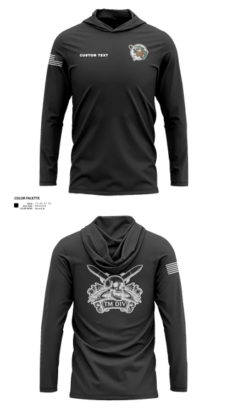 Long Sleeve Performance Shirt with hood, USS Illinois (SSN 786), , Teamtime, Team time, sublimation, custom sports apparel, team uniforms, spirit wear, spiritwear, sports uniforms, custom shirts, team store, custom team store, fundraiser sports, apparel fundraiser