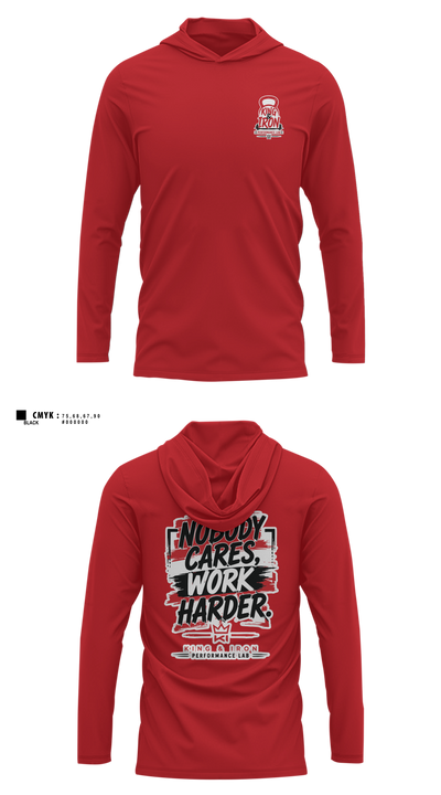 King & Iron Long Sleeve Performance Shirt with hood - 2