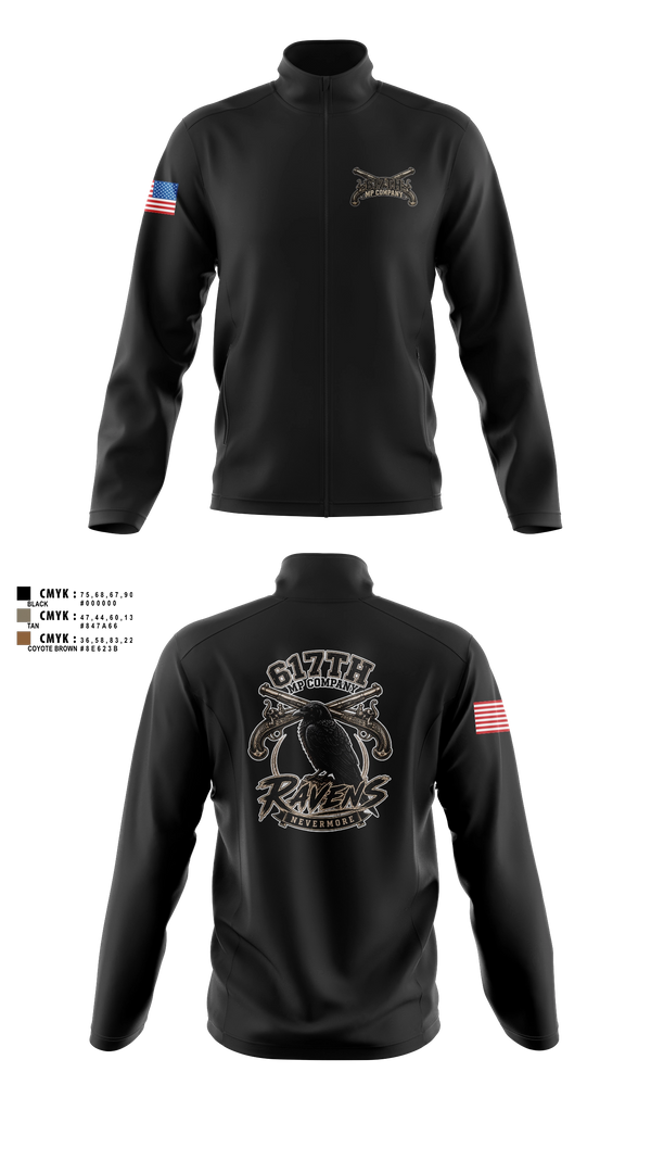 Fleece Jacket, 617th MP Co, Army, Teamtime, Team time, sublimation, custom sports apparel, team uniforms, spirit wear, spiritwear, sports uniforms, custom shirts, team store, custom team store, fundraiser sports, apparel fundraiser