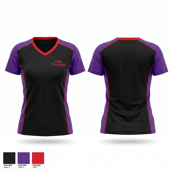 Womens Short Sleeve Vneck Shirt, ViBe Threads, Cheer, Teamtime, Team time, sublimation, custom sports apparel, team uniforms, spirit wear, spiritwear, sports uniforms, custom shirts, team store, custom team store, fundraiser sports, apparel fundraiser