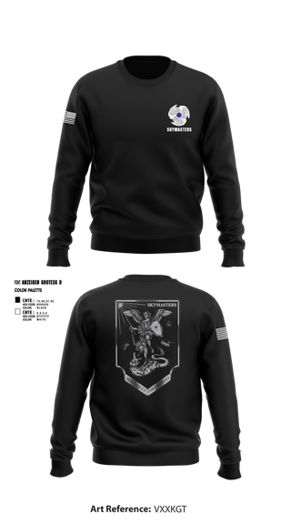 Crew Neck Sweatshirt, 1-222 Aviaition Regiment, Army, Teamtime, Team time, sublimation, custom sports apparel, team uniforms, spirit wear, spiritwear, sports uniforms, custom shirts, team store, custom team store, fundraiser sports, apparel fundraiser