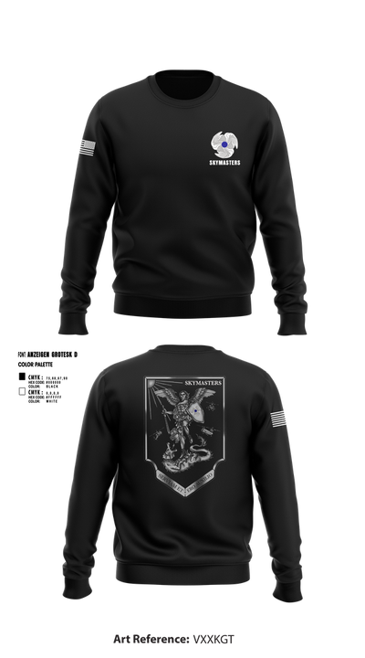 1-222 Aviation Regiment Crew Neck Sweatshirt - 10