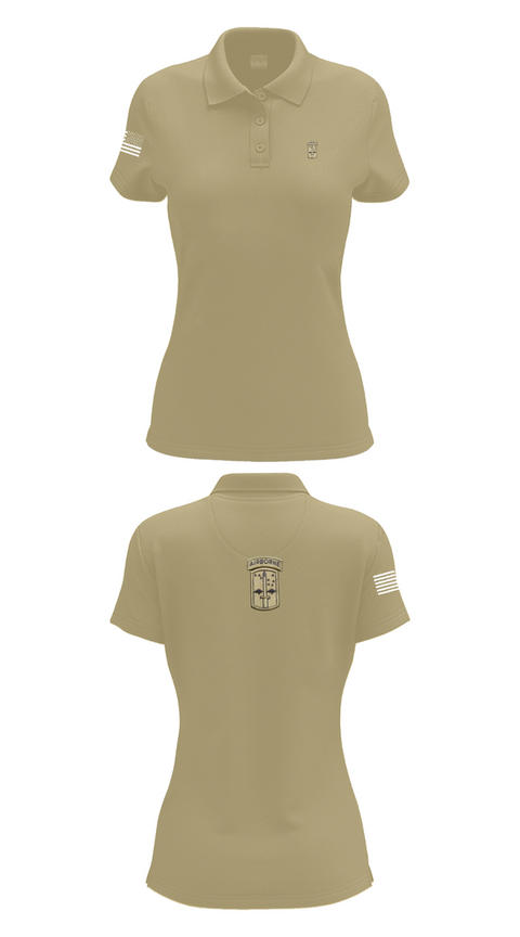 Womens Short Sleeve Performance Polo, C co 4/327th INF BN, , Teamtime, Team time, sublimation, custom sports apparel, team uniforms, spirit wear, spiritwear, sports uniforms, custom shirts, team store, custom team store, fundraiser sports, apparel fundraiser